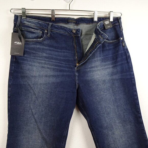 Silver Jeans Infinite Fit Boot Cut Women's Plus Size 3X Blue Denim Stretch - Picture 4 of 11